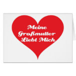 Großmutter-Lieben ich deutsch Grußkarte