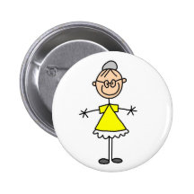 Großmutter-Strichmännchen-Knopf Anstecknadelbutton