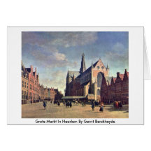 Grote Markt in Haarlem durch Gerrit Berckheyde Grußkarte