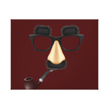 Groucho mustache pipe stretched canvas prints