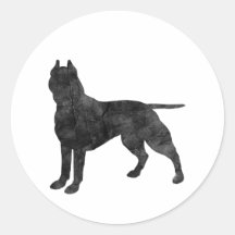 Gruben-Stier-Hundegrunge-Silhouette Aufkleber
