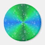 Grün blau Regenbogen mit Regentropfen Kühlschrankmagnet