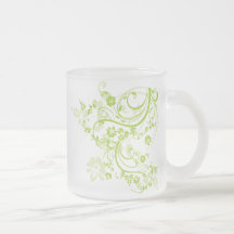 Grün blühen Becher Kaffee Tassen