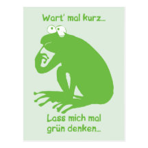 Grün Denken Postkarten