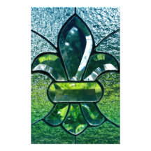 Grün-Schein Lilien-Flor New Orleans Personalisiertes Druckpapier