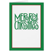 Grün-Text Karte der frohen Weihnachten