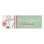 Grün u. Rosa BlumenGastgeschenk Hochzeits-Geschenk Visitenkarten Vorlagen