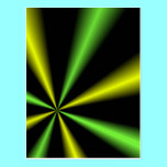 Grün und Gold Lightbeams postkarten