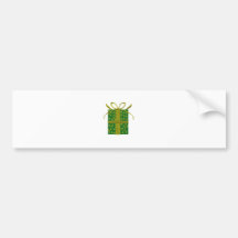 Grün und Goldgeschenk Auto Sticker