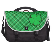 Grün vierblättriges Kleeblatt Laptoptasche