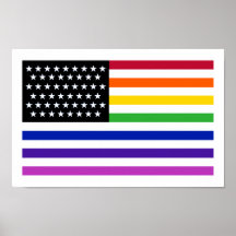 Grundlegende Homosexuelles US-Flagge Plakatdruck