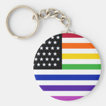 Grundlegende Homosexuelles US-Flaggen-Ernte Schlüsselband