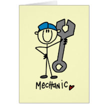 Grundlegende Mechaniker-T-Shirts und Geschenke Grußkarten