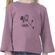 Grundlegende Strichmännchen-Volleyball-T-Shirts un