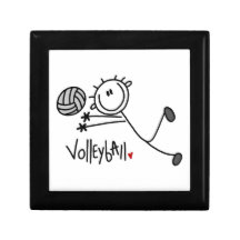 Grundlegender männlicher Strichmännchen-Volleyball Geschenkbox