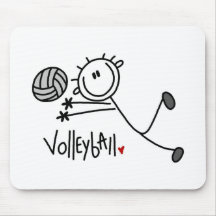 Grundlegender männlicher Strichmännchen-Volleyball Mousepad