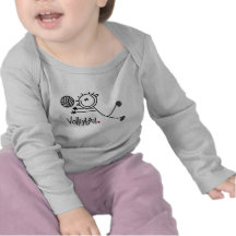 Grundlegender männlicher Strichmännchen-Volleyball Tshirt