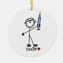 Grundlegender Strichmännchen-Doktor Weihnachtsbaum Ornament