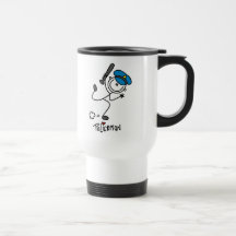 Grundlegender Strichmännchen-Polizei-Offizier Kaffeetassen