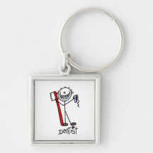Grundlegender Strichmännchen-Zahnarzt Schlüsselband