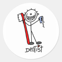 Grundlegender Strichmännchen-Zahnarzt Sticker