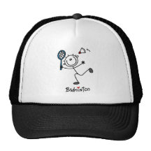 Grundlegendes männliches Strichmännchen-Badminton Tuckercaps