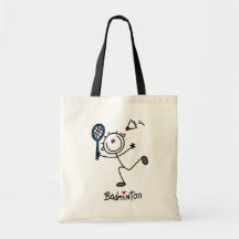 Grundlegendes männliches Strichmännchen-Badminton Tasche