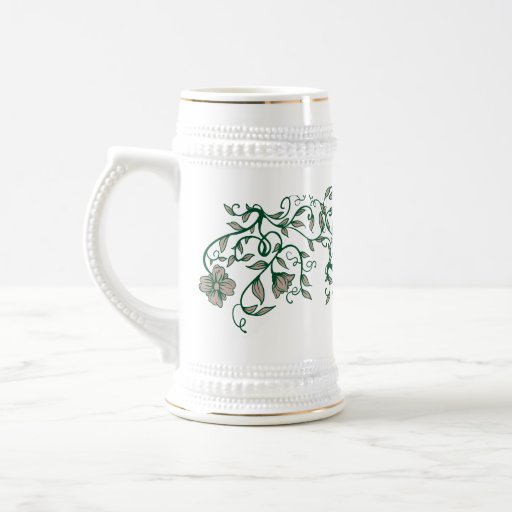 Grüne Blume Kaffee Haferl