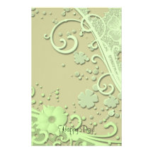 Grüne Blumen-glücklicher Tag! Individuelles Druckpapier