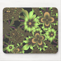 Grüne Blumen Mousepad