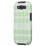 Grüne Blumengrenze mit Monogramm Galaxy S3 Hüllen