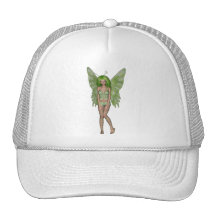 Grüne Dame Fairy 4 - Kunst der Fantasie-3D - Kappen
