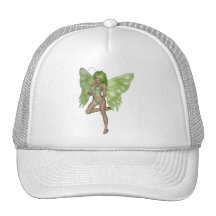 Grüne Dame Fairy 8 - Kunst der Fantasie-3D - Baseball Kappen