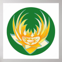 Grüne Energie Chakra Poster