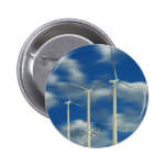 Grüne Energie-Windkraftanlage Anstecknadelbutton