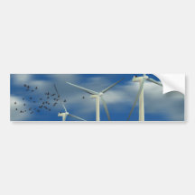 Grüne Energie-Windkraftanlage Auto Aufkleber