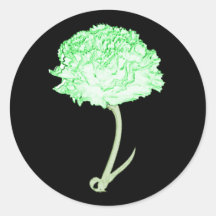 Grüne Gartennelke Runde Sticker