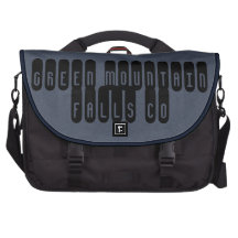 Grüne Gebirgsfälle, cooles Blau Co Laptop Tasche