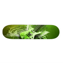 Grüne Gitarre Personalisiertes Skateboard