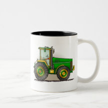 Grüne große Traktor-Becher Tassen