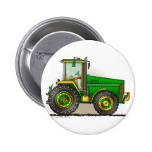 Grüne große Traktor-Stifte Anstecknadelbuttons