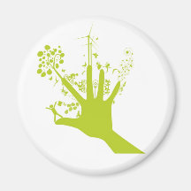 grüne Hand Magnete