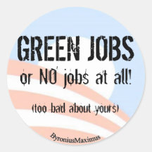 GRÜNE JOBS! RUNDER STICKER