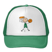 Grüne Jungen-Basketball-Spieler-T-Shirts und Gesch Baseballmützen