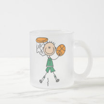 Grüne Jungen-Basketball-Spieler-T-Shirts und Gesch Kaffee Tasse