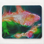 Grüne Leguan-Fantasie-Kunst-wild lebende Tiere Mou Mauspad