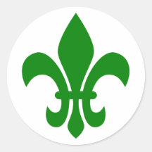 Grüne Lilie Runder Sticker