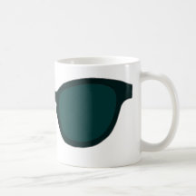 Grüne Linse Sonnenbrille-schwarze Kante-DK das MUS Kaffeetassen