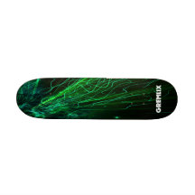 Grüne Neonlichter Personalisierte Skateboarddecks