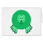 Grüne Pom Pom Kumpel-Neonkarte